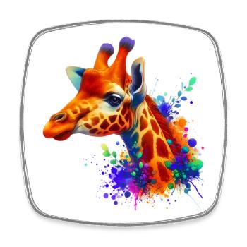 Giraffe - Viereckiger Kühlschrankmagnet - Weiß - Vorne