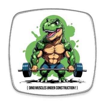 Muscles dino en développement - Magnet carré - blanc - Devant