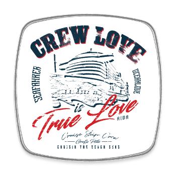 Crew Love #cruiseshipcrew - Square fridge magnet - white - Front