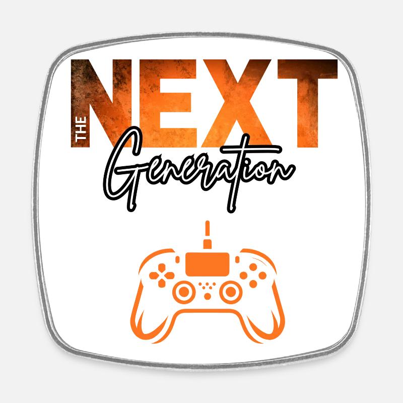 Next Generation Gamer Tee - Square fridge magnet - white