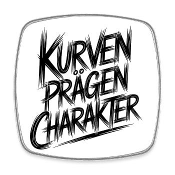 Kurven praegen Charakter - Viereckiger Kühlschrankmagnet - Weiß - Vorne
