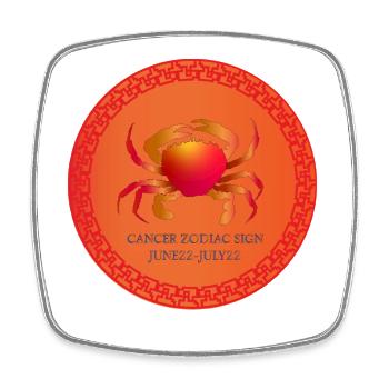 The Cancer Sign - Square fridge magnet - white - Front