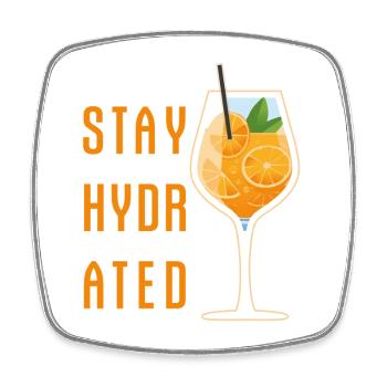 Stay Hydrated Spritz Longdrink Cocktail Party - Magnet carré - blanc - Devant