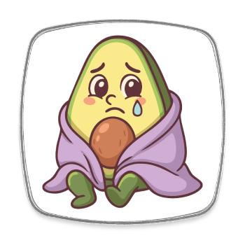 Sad Lawyer - Square fridge magnet - white - Front