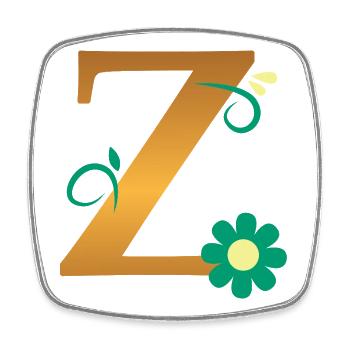 Z - Viereckiger Kühlschrankmagnet - Weiß - Vorne