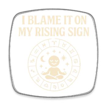 The Meditation Path and the Astrological Chart - Square fridge magnet - white - Front