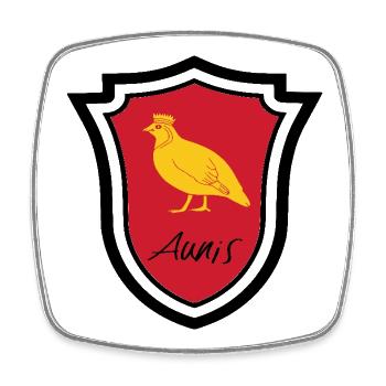Aunis - Magnet carré - blanc - Devant