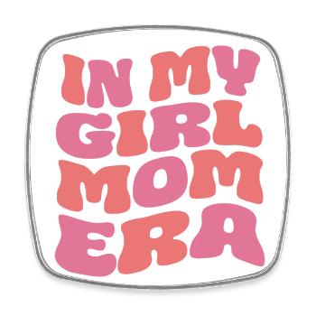 À l’époque de ma fille maman - Fille maman maman fille - Magnet carré - blanc - Devant