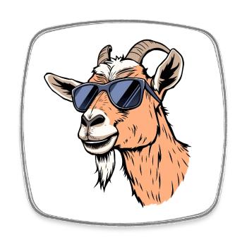 Goat - Square fridge magnet - white - Front