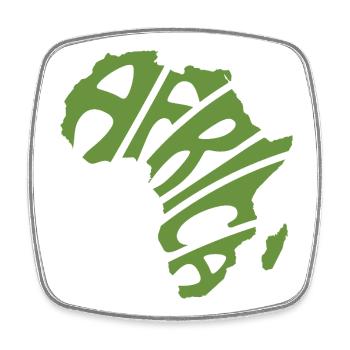 Afrika Karte Word Art - Viereckiger Kühlschrankmagnet - Weiß - Vorne