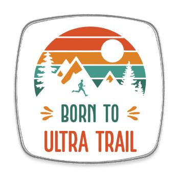 Né pour l’Ultra Trail - Magnet carré - blanc - Devant