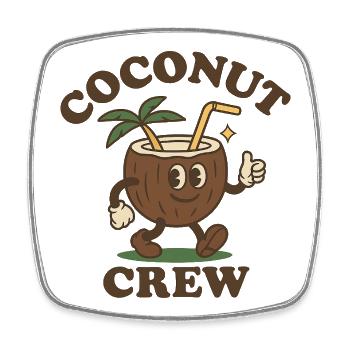 Coconut Crew – Tropic Like It's Hot - Square fridge magnet - white - Front