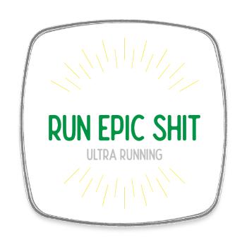 Run Epic Shit - Ultra Running - Magnet carré - blanc - Devant