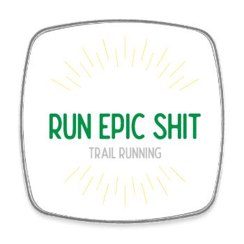 Run Epic Shit - Trail Running - Magnet carré - blanc - Devant