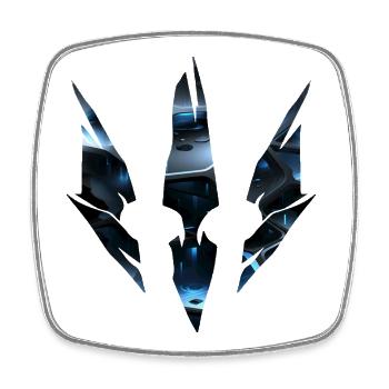 Cyber Sci-Fi Rift – Blue Futuristic World - Square fridge magnet - white - Front