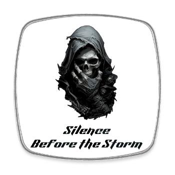 Flüstern des Todes - Sensenmann Gothic Totenkopf Kunst - Viereckiger Kühlschrankmagnet - Weiß - Vorne