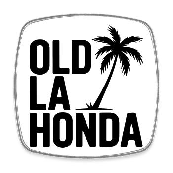 Altes La H onda Vintage Climb Logo - Viereckiger Kühlschrankmagnet - Weiß - Vorne
