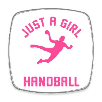 Juste une fille qui aime le handball - Magnet carré - blanc - Devant