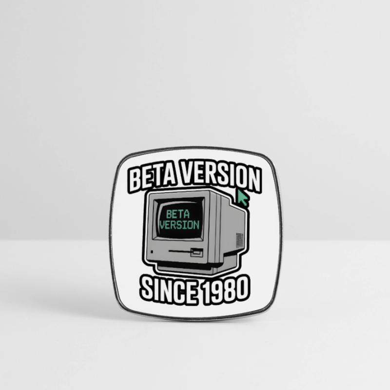 Retro Computer Beta Version Design Viereckiger Kühlschrankmagnet