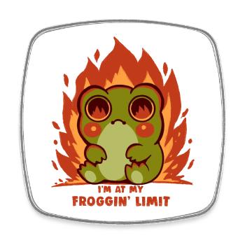 At my Froggin Limit - Square fridge magnet - white - Front