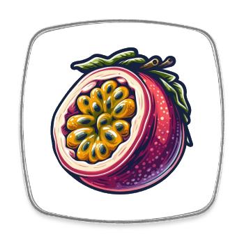 Passion Fruit Colorful Illustration - Square fridge magnet - white - Front