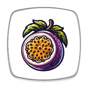 Fruit de la passion Pop Art - Viereckiger Kühlschrankmagnet - Weiß - Vorne