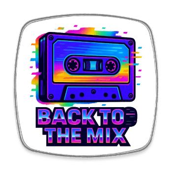 Neon Retro Kassetten Design - Viereckiger Kühlschrankmagnet - Weiß - Vorne