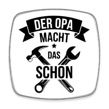 Grandpa Gift Grandpa Repair DIY Tool - Square fridge magnet - white - Front