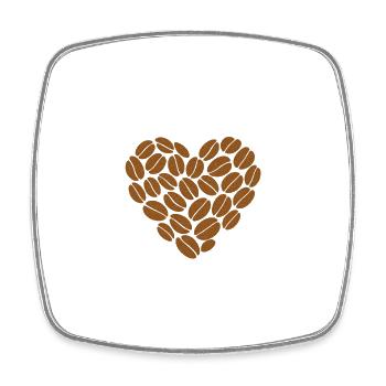 Kaffeesüchtiger und stolzer Koffeinliebhaber Statement - Viereckiger Kühlschrankmagnet - Weiß - Vorne