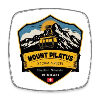 Mount Pilatus , Swiss Alps , switzerland  - Square fridge magnet - white - Front