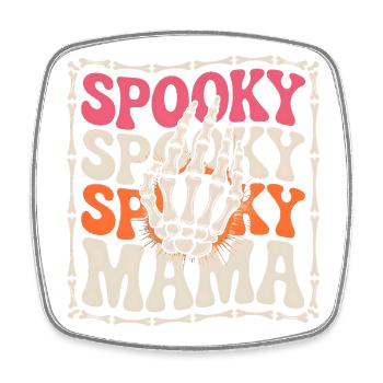 Spooky Mama Skeleton Hand - Square fridge magnet - white - Front