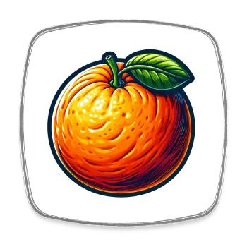 Bunt illustriertes Orange - Viereckiger Kühlschrankmagnet - Weiß - Vorne
