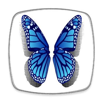 Monarc butterfly wings - Square fridge magnet - white - Front