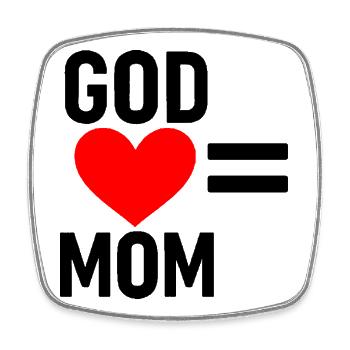 Heart in heart for Mother's Day - Square fridge magnet - white - Front