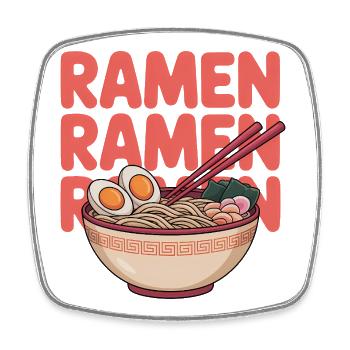 Ramen-Nudelschüssel, Essensliebhaber - Viereckiger Kühlschrankmagnet - Weiß - Vorne