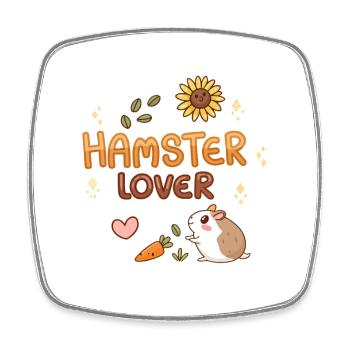 Design süße Hamster Liebe Illustration - Viereckiger Kühlschrankmagnet - Weiß - Vorne