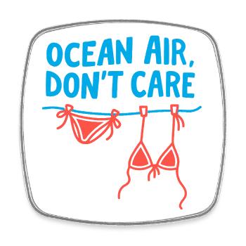T-shirt Ocean Air Laundry Day - Magnet carré - blanc - Devant