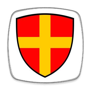 Skåne - Magnet carré - blanc - Devant