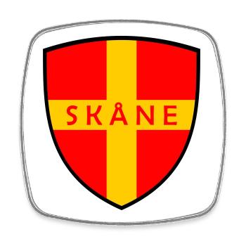 Skåne - Viereckiger Kühlschrankmagnet - Weiß - Vorne