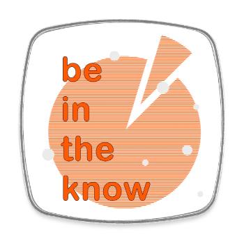 Be in the know - Viereckiger Kühlschrankmagnet - Weiß - Vorne