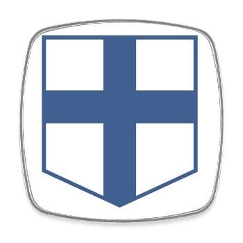 Finnland - Viereckiger Kühlschrankmagnet - Weiß - Vorne