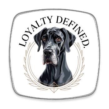 Loyal Great Dane Guardian Design - Square fridge magnet - white - Front