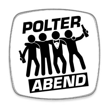 Polterabend Crew Polterhochzeit - Viereckiger Kühlschrankmagnet - Weiß - Vorne