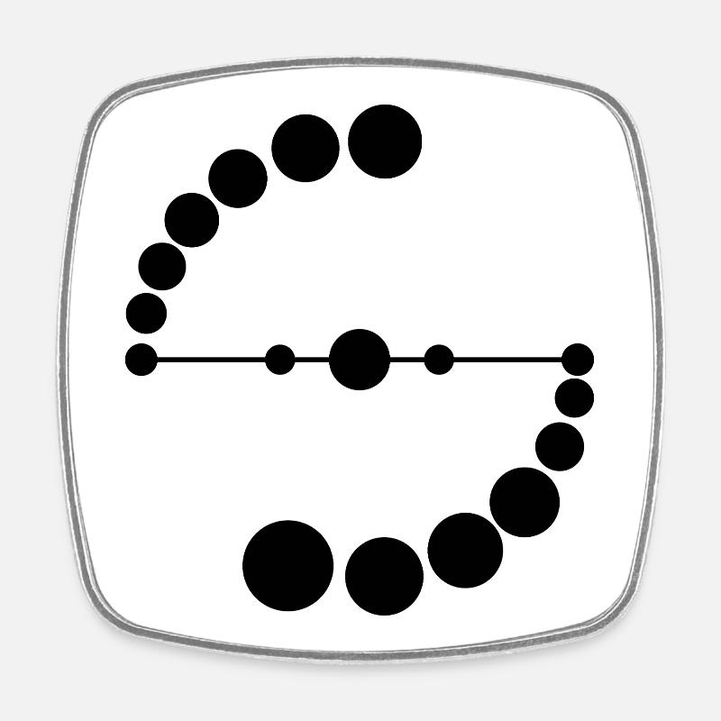 Cosmic DNA Spiral - Square fridge magnet - white