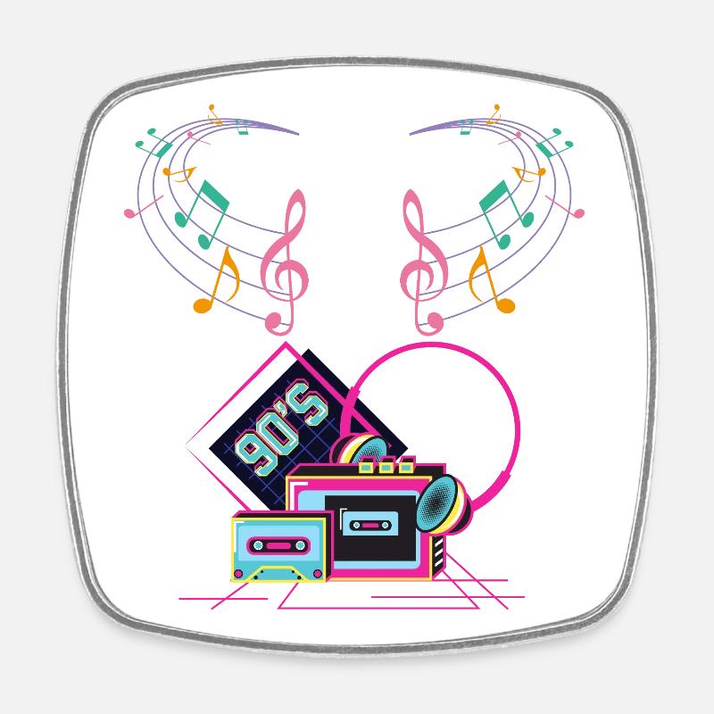 lata_90s music - Square fridge magnet - white