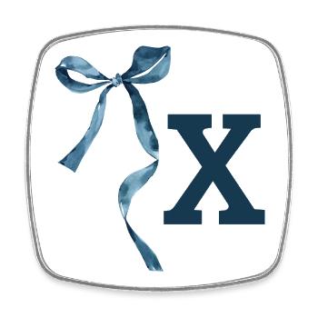 Monogram x Gift Idea - Square fridge magnet - white - Front