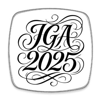 JGA 2025 - Square fridge magnet - white - Front