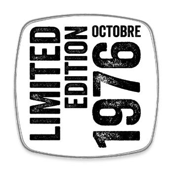 1976 - Square fridge magnet - white - Front
