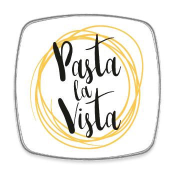 Pasta la Vista – Funny Food Design - Square fridge magnet - white - Front