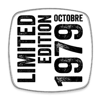 1979 - Square fridge magnet - white - Front